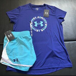 NWT Under Armour Athletic Set Girls Youth Size Large